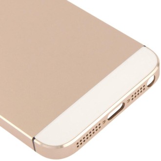 Full Housing Alloy  Back Cover with Mute Button + Power Button + Volume Button + Nano SIM Card Tray for iPhone 5S (Light Gold)