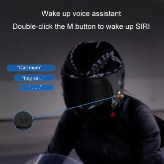 KUQIBAO Motorcycle Helmet Built-in Waterproof Bluetooth Earphone(Soft Microphone)