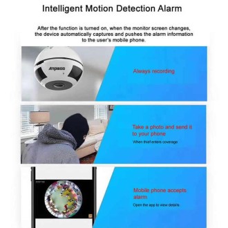 Anpwoo MN003 360 Degrees Panoramic 960P HD WiFi IP Camera, Support Motion Detection & Infrared Night Vision & TF Card(Max 64GB)