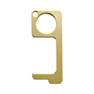 2 PCS Portable Quarantine Virus Open Door Press Elevator Key Ring(Gold)