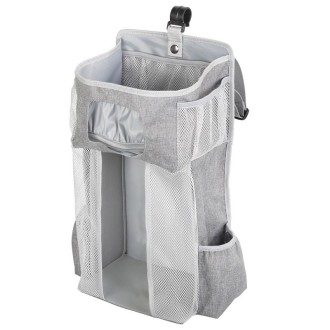 Cot Top Multi-Function Organiser Storage Hanging Bag(Snowflake Material)