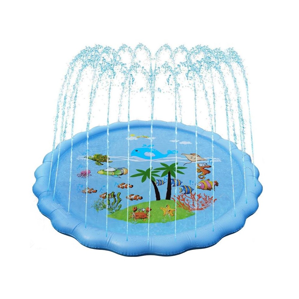 170cm PVC Inflatable Water Spray Pad Children Outdoor Summer Water Toys(Blue Ocean)