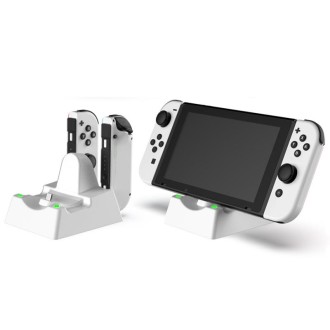 Game Console Handle Stand Charger For Nintendo Switch/Switch Oled/Switch Lite(White)