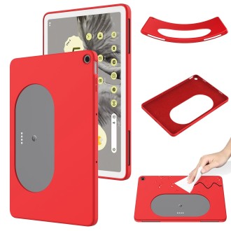 For Google Pixel Tablet Pure Color Liquid Silicone Shockproof Tablet Case(Red)