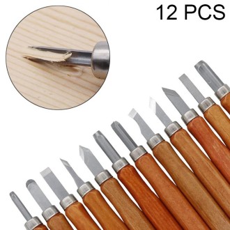 12 in 1  Wood Carving Chisels Knife Basic Woodcut Working Handmade Rubber Stamps Hand Tools