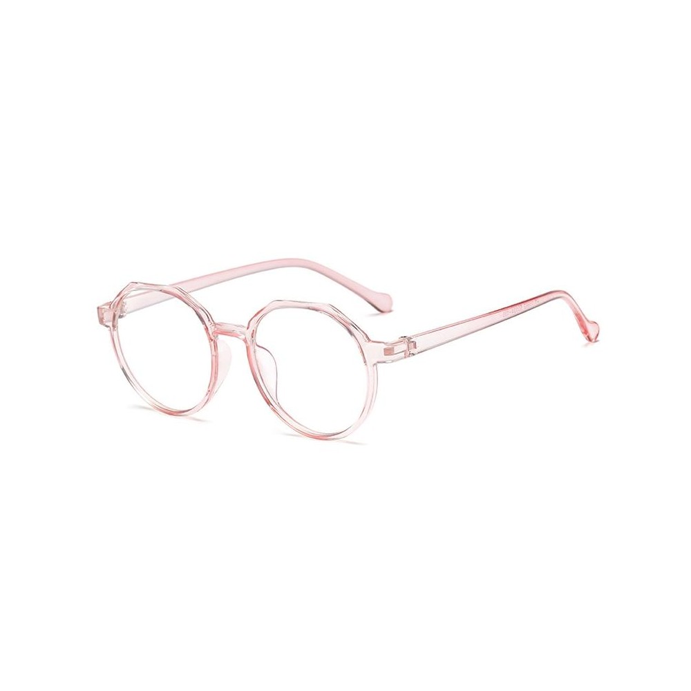 Fashion Eyeglasses Retro TR Frame Plain Glass Spectacles(Pink)