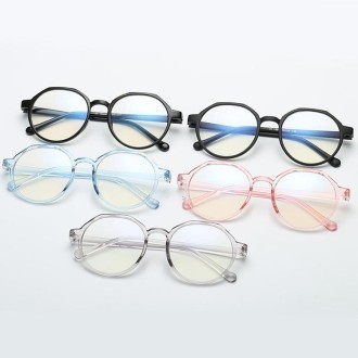 Fashion Eyeglasses Retro TR Frame Plain Glass Spectacles(Pink)