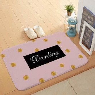 Bathroom Door Absorbent Floor Mat Bedroom Coral Velvet Non-Slip Mat, Size: 60x40cm(Darling)