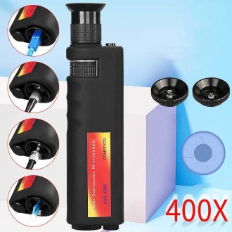 Comptyco AUA-400X 400 Times Handheld Fiber Optic Microscope for FC/SC/ST/LC Connector