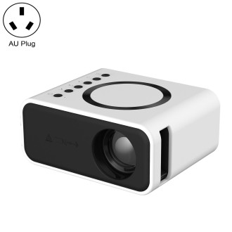 T300S 320x240 24ANSI Lumens Mini LCD Projector Supports Wired & Wireless Same Screen, Specification:AU Plug(White)