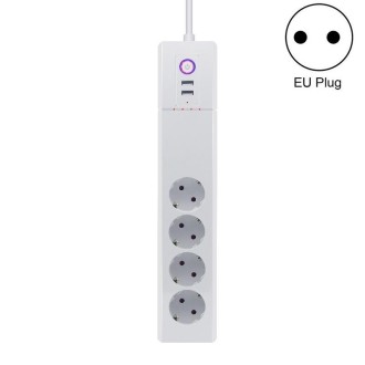 Home Office Wifi Mobile Phone Remote Control Timer Switch Voice Control Power Strip, Line length: 1.5m(EU Plug)