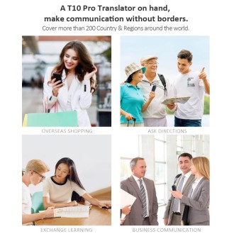 T10Pro Wifi Artificial Intelligence Photo / Recording Translating Machine Supports 138 Languages(White)