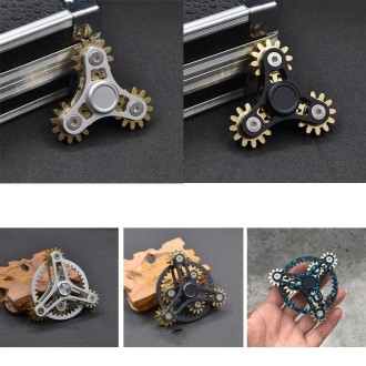 Four Gear Upgraded Version Black Linkage Fidget Spinner Decompression Toy