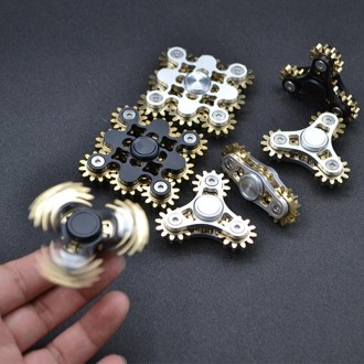 Four Gear Upgraded Version Black Linkage Fidget Spinner Decompression Toy