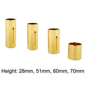 2PCS Stainless Steel Guitar Slide Tube Folk Slide Block, Size: 70mm(Gold)