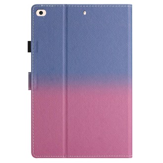 For iPad mini 5 / 4 / 3 / 2 / 1 Stitching Gradient Leather Tablet Case(Blue Rose)