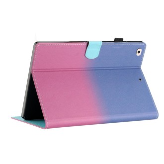 For iPad mini 5 / 4 / 3 / 2 / 1 Stitching Gradient Leather Tablet Case(Blue Rose)