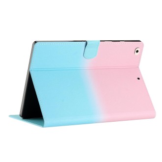 For iPad mini 5 / 4 / 3 / 2 / 1 Stitching Gradient Leather Tablet Case(Pink Blue)