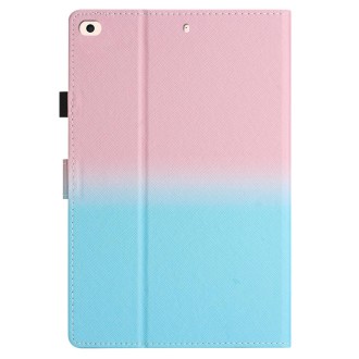 For iPad mini 5 / 4 / 3 / 2 / 1 Stitching Gradient Leather Tablet Case(Pink Blue)