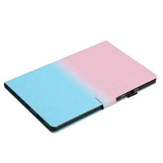 For iPad mini 5 / 4 / 3 / 2 / 1 Stitching Gradient Leather Tablet Case(Pink Blue)