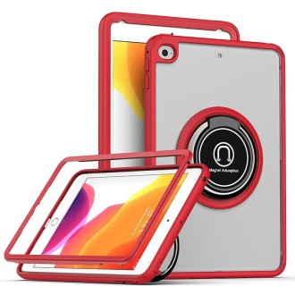 Shadow PC Tablet Case with Ring Holde For iPad mini 5 / 4(Red)