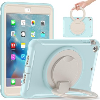 Shockproof TPU + PC Protective Case with 360 Degree Rotation Foldable Handle Grip Holder & Pen Slot For iPad mini 3 / 2 / 1(Ice 