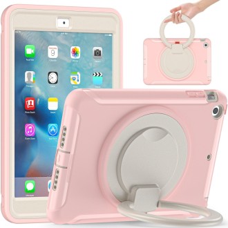 Shockproof TPU + PC Protective Case with 360 Degree Rotation Foldable Handle Grip Holder & Pen Slot For iPad mini 3 / 2 / 1(Cher