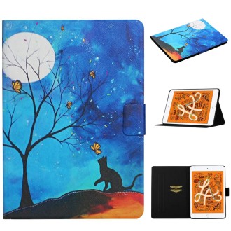 For iPad Mini 4 / 3 / 2 / 1 Colored Drawing Pattern Horizontal Flip Leather Case with Holder & Card Slots & Sleep / Wake-up Func