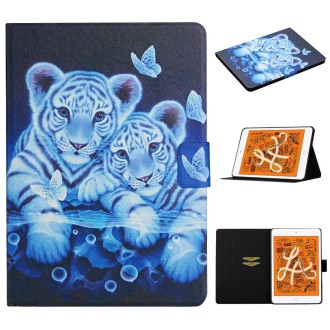 For iPad Mini 4 / 3 / 2 / 1 Colored Drawing Pattern Horizontal Flip Leather Case with Holder & Card Slots & Sleep / Wake-up Func