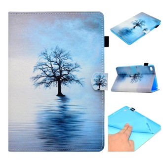 For iPad Mini 1 / 2 / 3 / 4 / 5 Painted Horizontal Flat Leather Case with Sleep Function & Card Slot & Buckle Anti-skid Strip & 