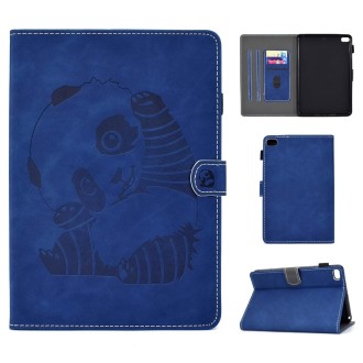 For iPad mini 2 / 3 / 4 / 5 Embossing Sewing Thread Horizontal Painted Flat Leather Case with Sleep Function & Pen Cover & Anti 