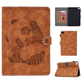 For iPad mini 2 / 3 / 4 / 5 Embossing Sewing Thread Horizontal Painted Flat Leather Case with Sleep Function & Pen Cover & Anti 