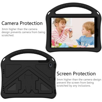 For iPad Mini5/4/3/2/1 EVA Flat Anti Falling Protective Case Shell with Holder(Black)