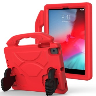 For iPad Mini 5/4/3/2/1 EVA Material Children Flat Anti Falling Cover Protective Shell With Thumb Bracket(Red)