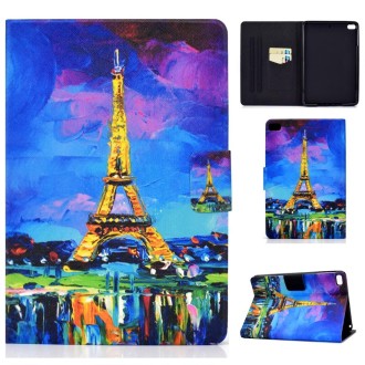 For iPad mini 5 / 4 / 3 / 2 / 1 TPU Electric Pressed Horizontal Flip Leather Case with Holder & Card Slot & Sleep / Wake-up Func