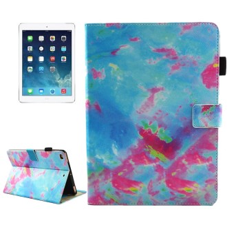 For iPad mini 4 / mini 3 / mini 2 / mini Universal Blue and Pink Marble Pattern Horizontal Flip Leather Protective Case with Hol