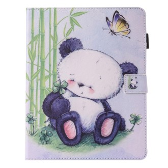 For iPad mini 4 / 3 / 2 / 1 Painting Panda Pattern Horizontal Flip Leather Case with Holder & Wallet & Card Slots & Pen Slot