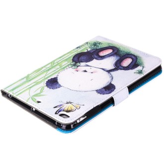 For iPad mini 4 / 3 / 2 / 1 Painting Panda Pattern Horizontal Flip Leather Case with Holder & Wallet & Card Slots & Pen Slot