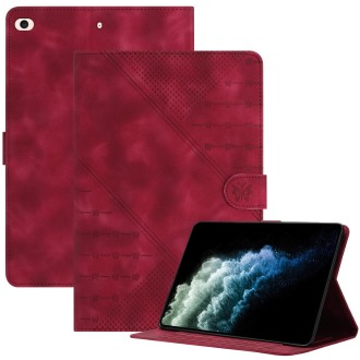 For iPad mini 5 / 4 / 3 / 2 / 1 YX Small Butterfly Embossed Smart Leather Tablet Case(Red)