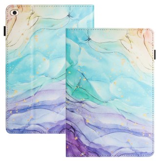 For iPad mini / 2 / 3 / 4 / mini 2019 Sewing Litchi Texture Smart Leather Tablet Case(Oil Painting)