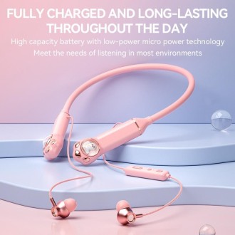 K1692 Meow Planet Neck-mounted Noise Reduction Sports Bluetooth Earphones(White)