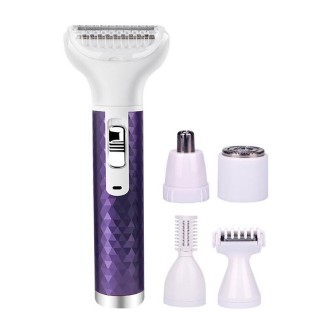 5 In 1 Electric Shaver Lady Household Bikini Axillary Hair Private Parts Hair Scraper(Purple)