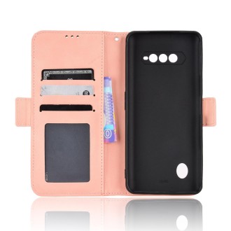 For Xiaomi Black Shark 5 RS Skin Feel Calf Texture Card Slots Leather Phone Case(Pink)