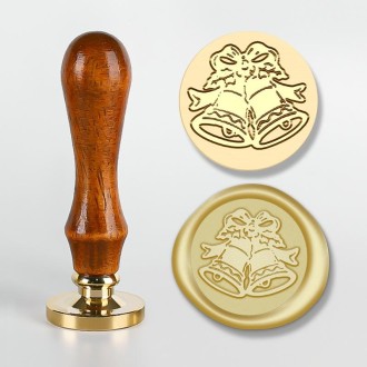 Christmas Series Fire Lacquer Seal Wood Grain Handle+Brass Seal Head(SD-25)