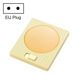 Home Constant Temperature Cup Mat Heat Thermos Coaster, Plug Type: EU Plug (Lemon Yellow)