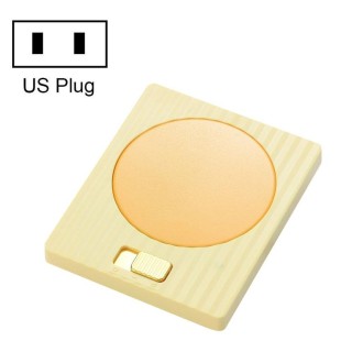 Home Constant Temperature Cup Mat Heat Thermos Coaster, Plug Type: US Plug (Lemon Yellow)