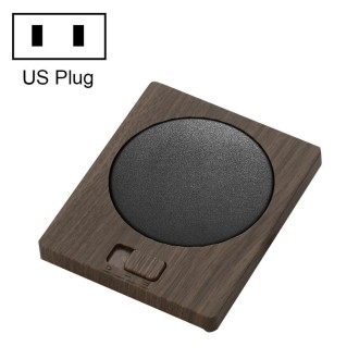 Home Constant Temperature Cup Mat Heat Thermos Coaster, Plug Type: US Plug (Vintage Brown)