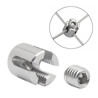 M10x3 316 Stainless Steel Garden Wire Rope Cross Fixed Clip