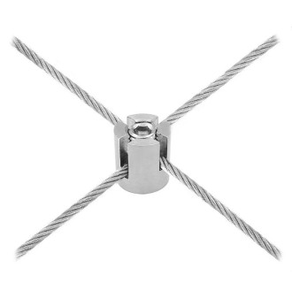 M8x2 316 Stainless Steel Garden Wire Rope Cross Fixed Clip