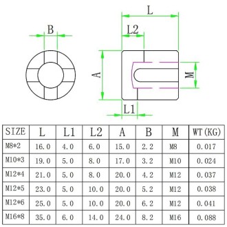 M12x5 316 Stainless Steel Garden Wire Rope Cross Fixed Clip